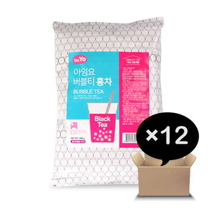 아임요 버블티 홍차 파우더 1박스(1kgX12개)